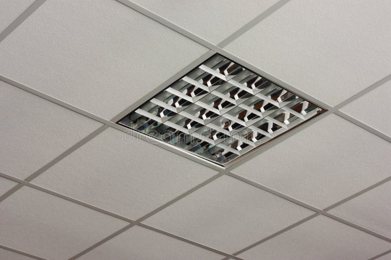 Office ceiling lamp close-up view stock images