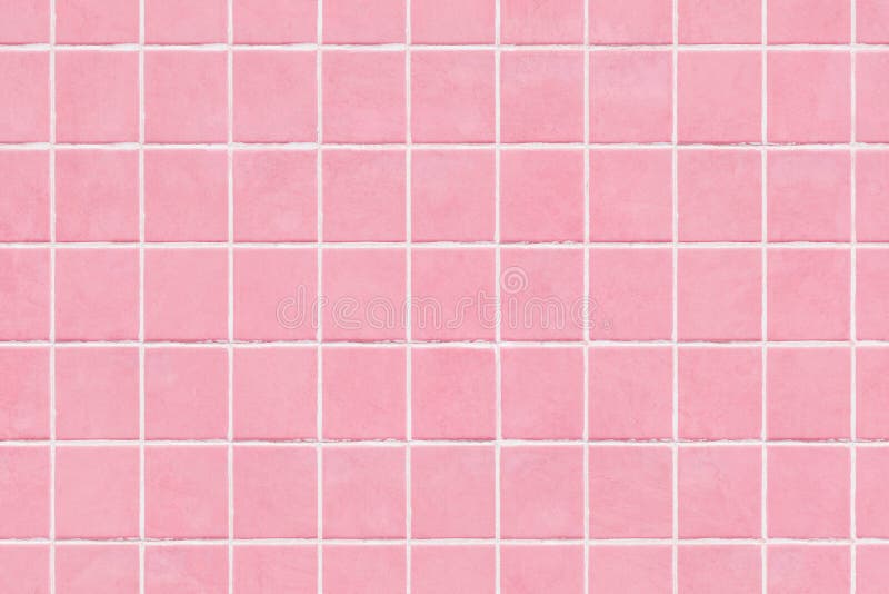 Pink tile wall texture background stock photo