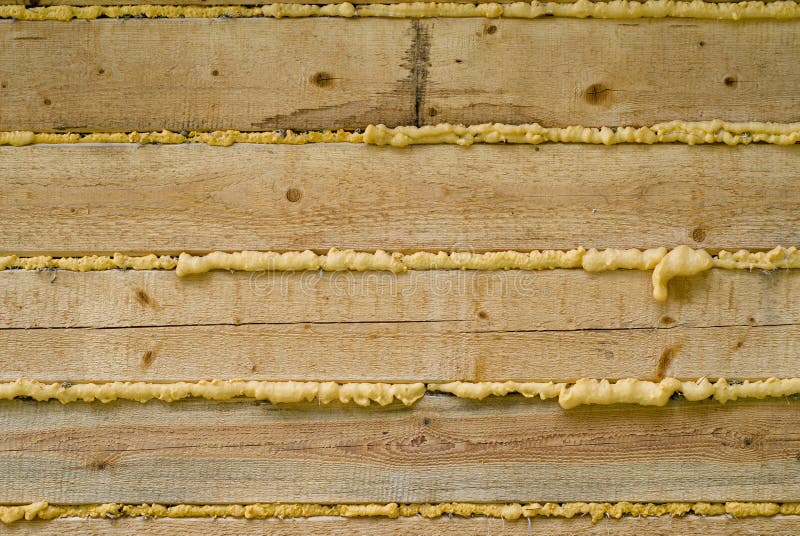 Polyurethane foam and wooden construction stock images