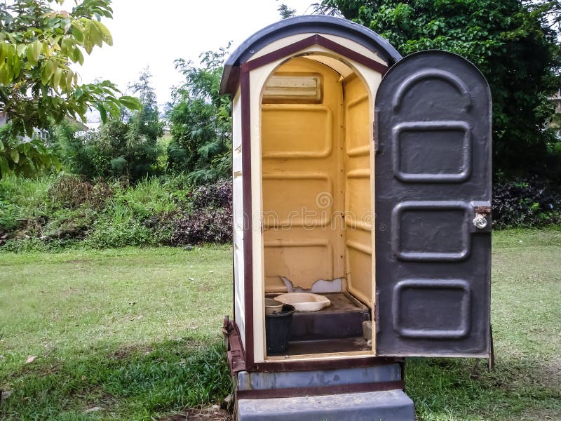 Public toilet. The old toilet in park royalty free stock image