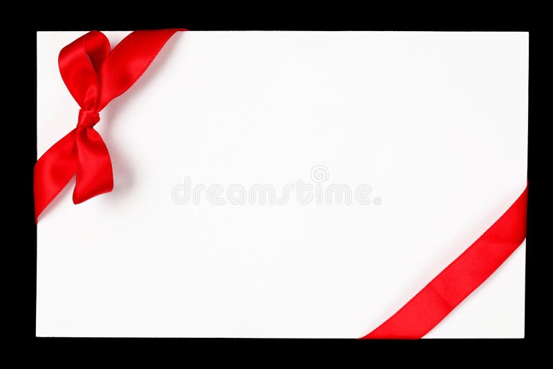 Red ribbon and bow stock illustration