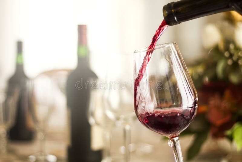 Red wine stock photography
