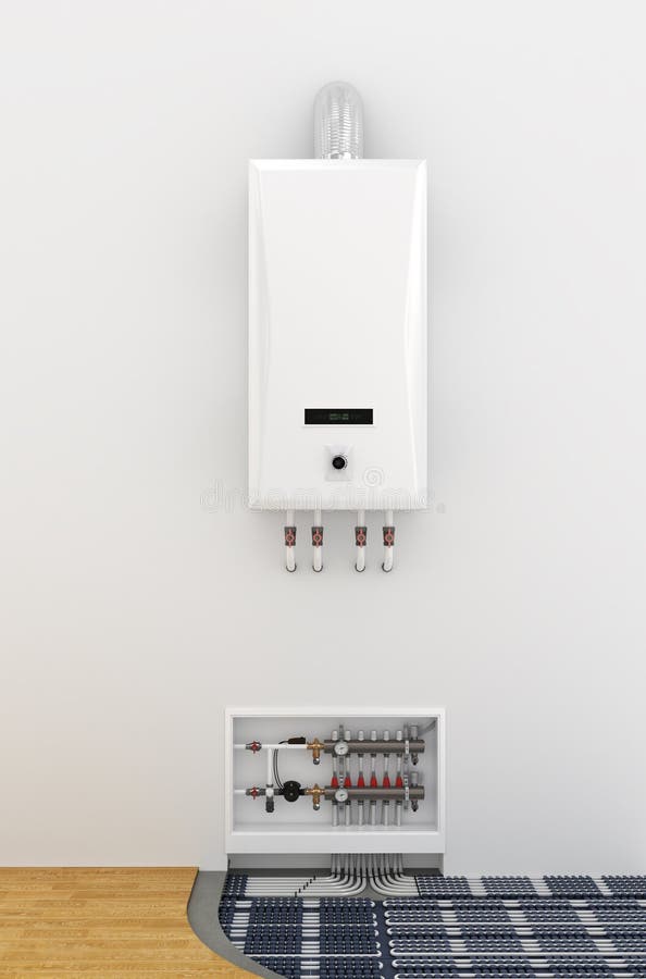 Scheme underfloor heating. royalty free illustration