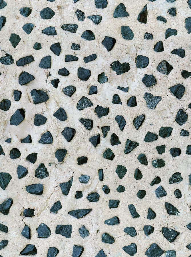 Seamless old plaster wall texture, pieces granite stock images