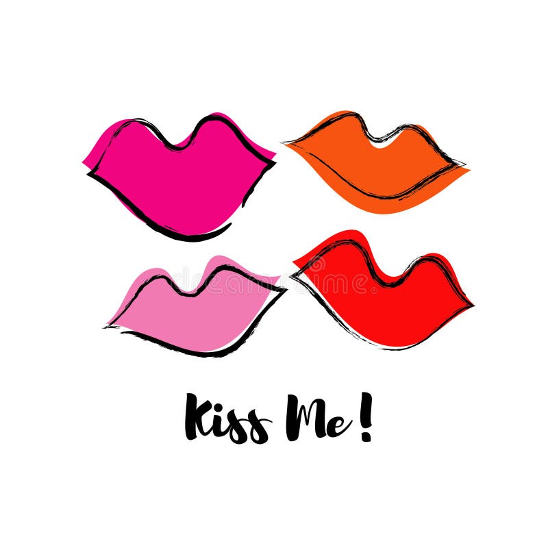 Seamless pattern with lips. Pop art style. Cloth design, wallpaper. Textile rapport vector illustration