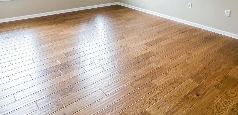 Shiny New Hardwood Floor royalty free stock photo