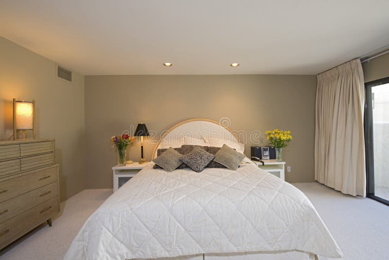 Spacious Bedroom In House stock photo