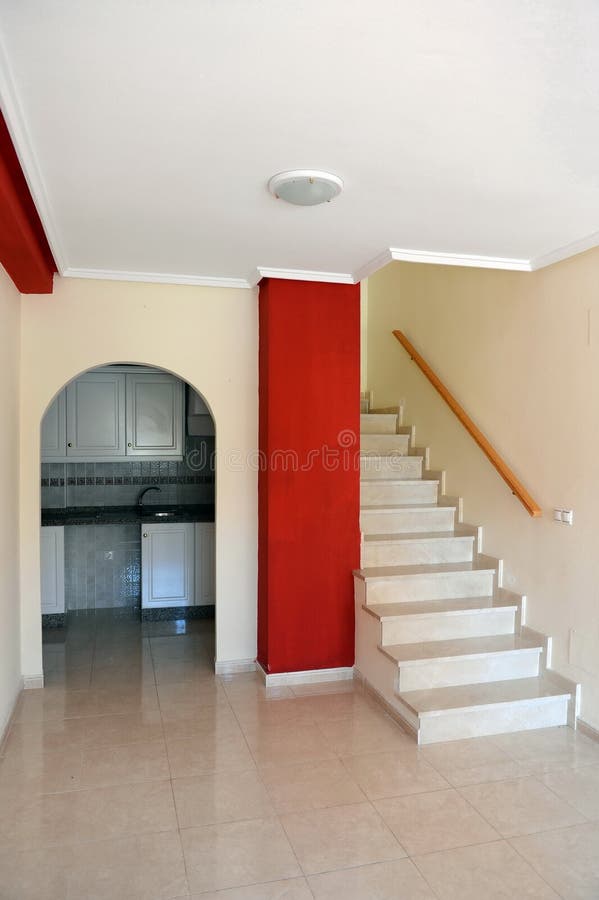 Stairs to the second floor of the Spanish house of Torrevieja. TORREVIEJA, SPAIN - MAY 8, 2012: Stairs to the second floor of the Spanish house of Torrevieja stock photo