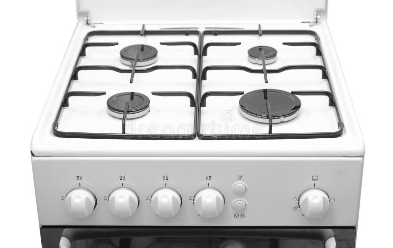Stove. Top over white background stock photos