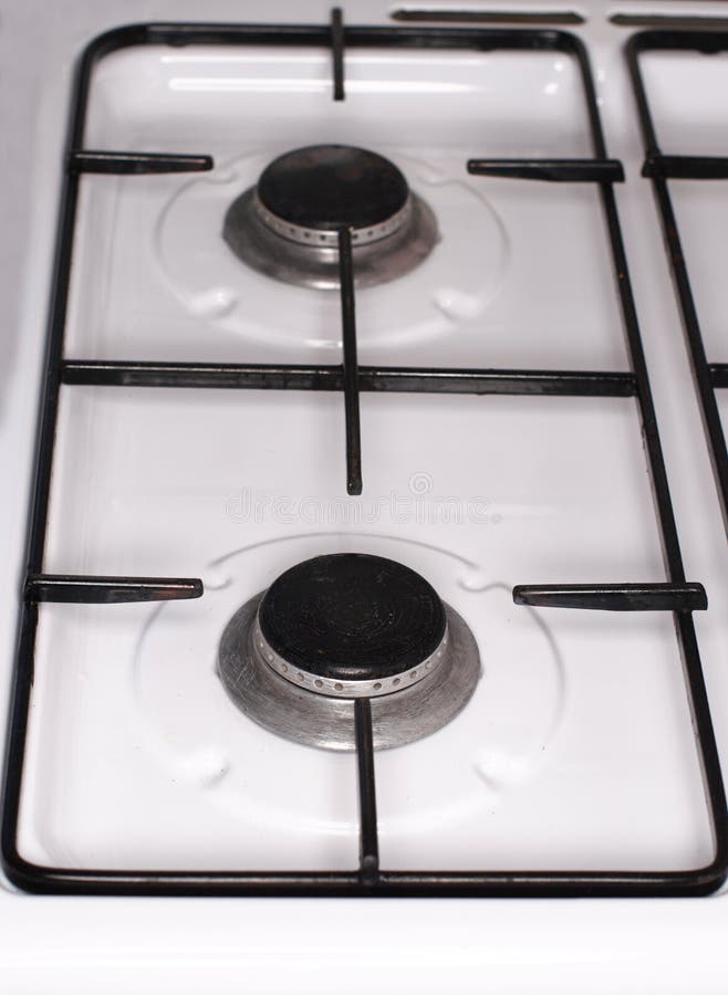 Stove Oven Top Detail. Stove oven detail view from the top royalty free stock image