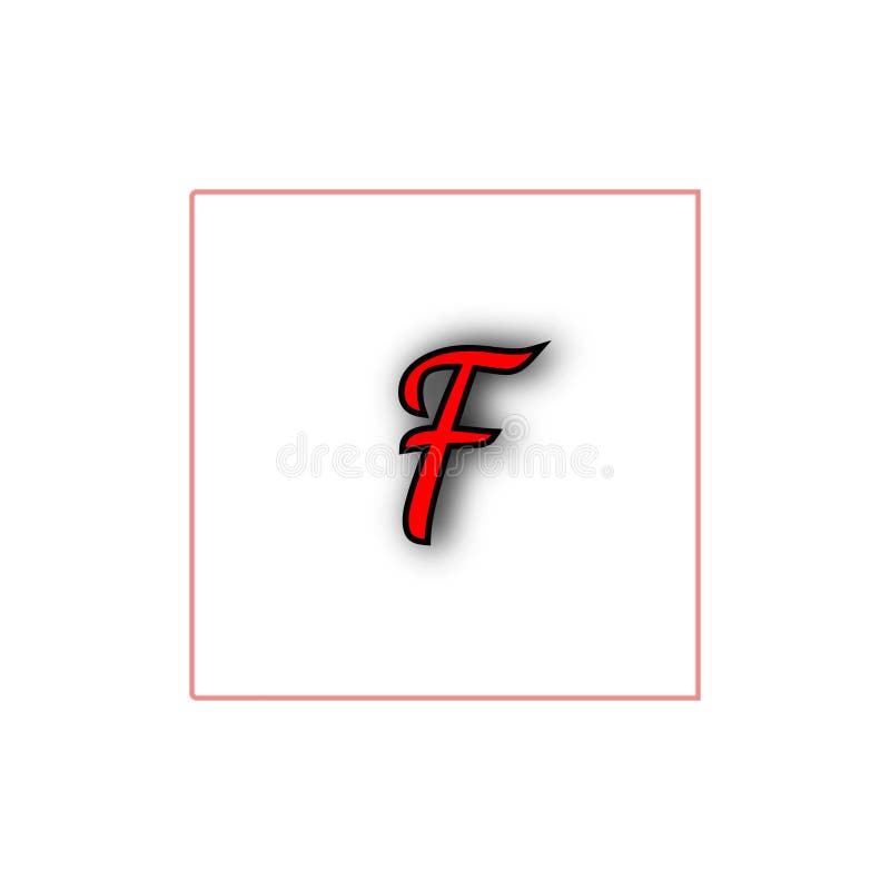 Stylish f name logo wallpaper with white background royalty free illustration