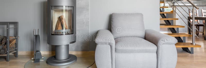 Stylish living room stock photo