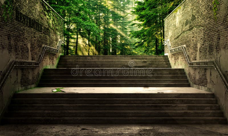 Success concept. Upstairs to the future vector illustration