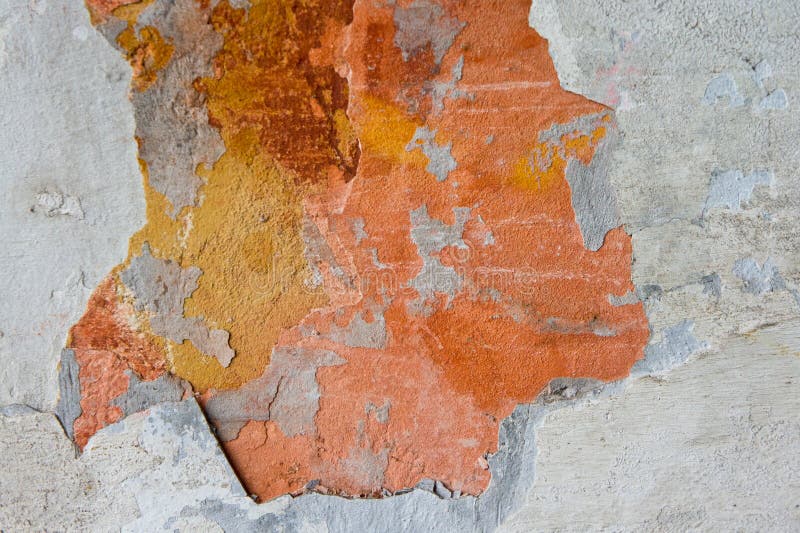 The texture of bricks and plasters, dilapidated and destroyed.  stock photo