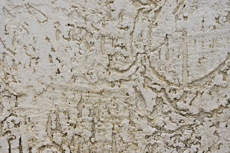 Texture of the decorative stucco wall as a background. Bark beetle style royalty free stock images