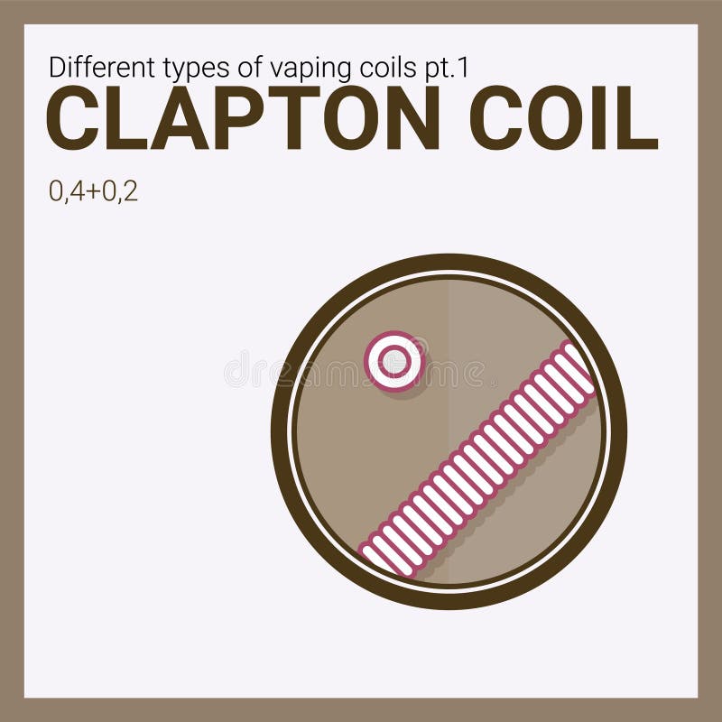 Vector illustration vaping coil. Part of big set. Clapton. Vector illustration vaping coil. Part of big set. EPS10 royalty free illustration