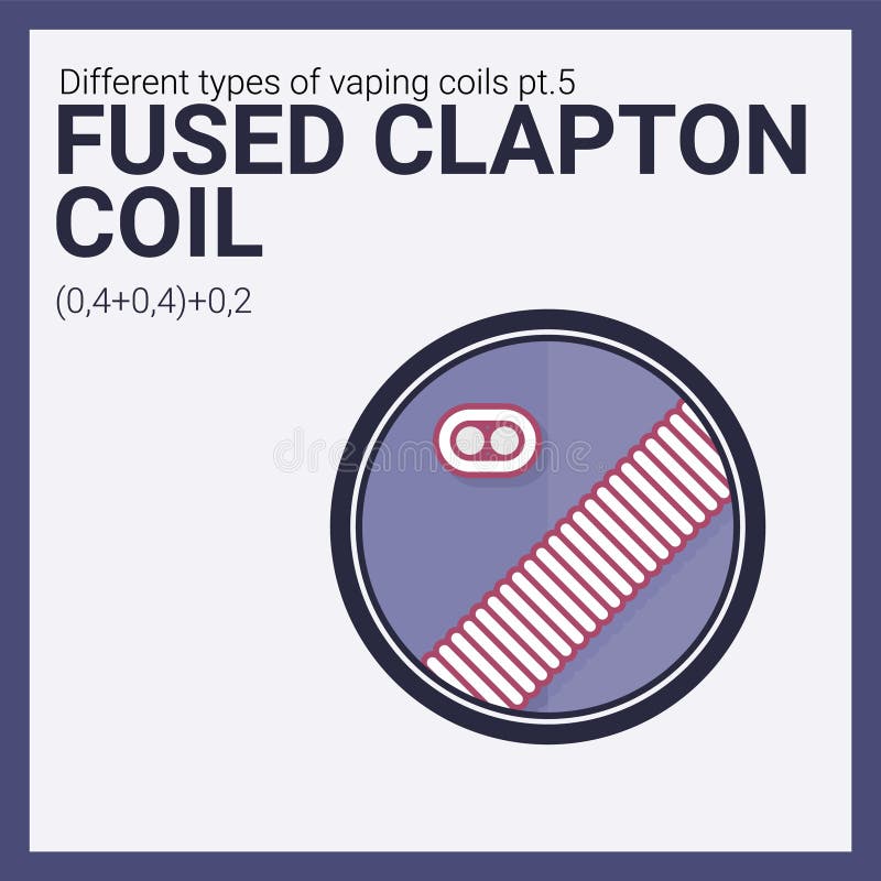 Vector illustration vaping coil. Part of big set. Fused clapton. Vector illustration vaping coil. Part of big set. EPS10 stock illustration