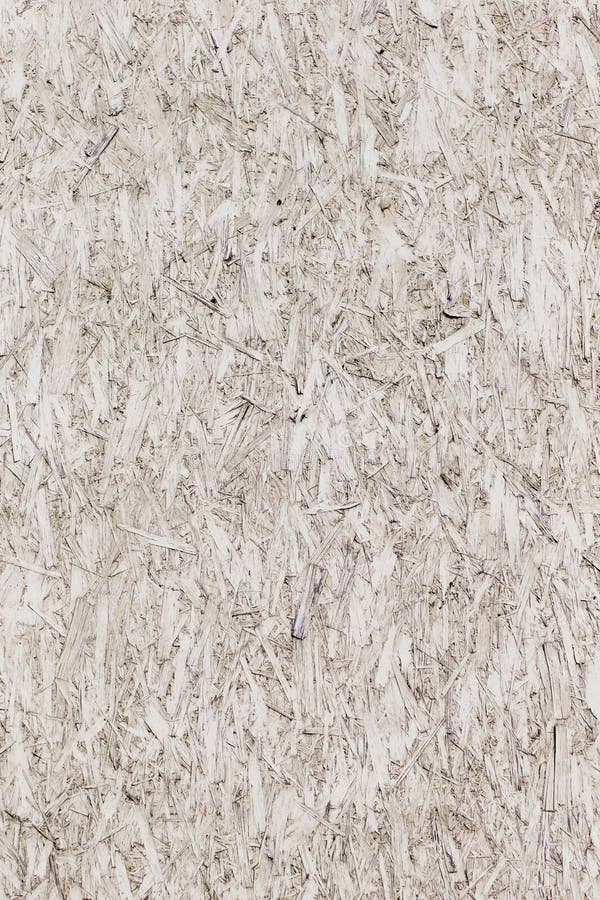 Vertical oriented strand board. White painted chipboard royalty free stock image