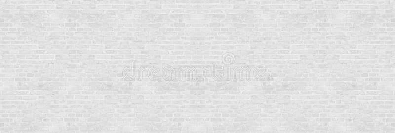 Vintage white wash brick wall texture for design. Panoramic background. For your text or image royalty free stock photos