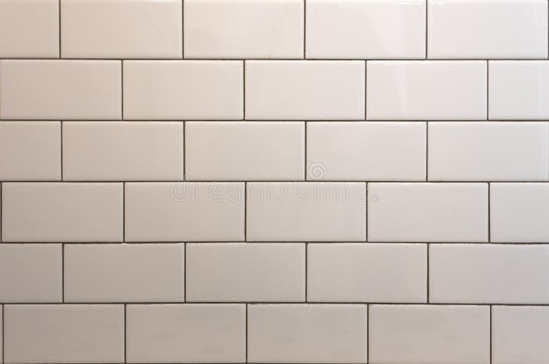 White Subway Tile With Black Grout. Background Image royalty free stock image