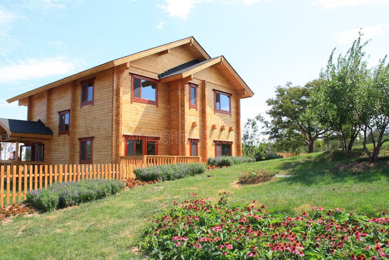 Wooden house. Close up of wooden house stock image