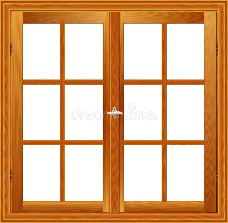 Wooden window illustration vector illustration