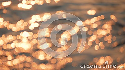 Abstract blurred bokeh background of the water in twilight stock video