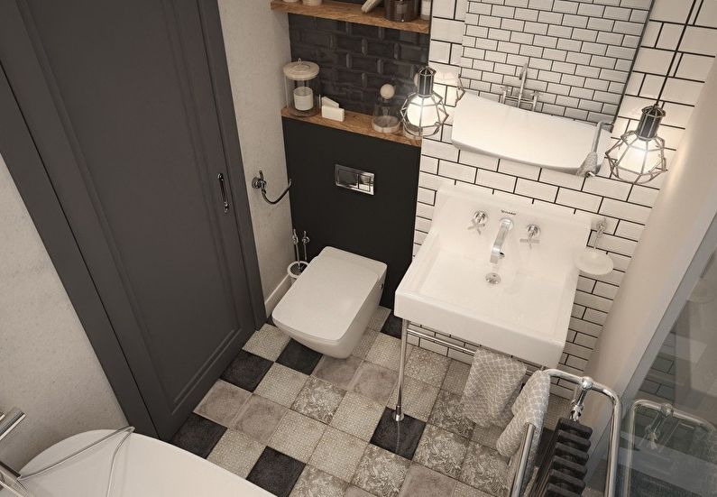Дизайн ванной комнаты 4 кв.м. - Отделка пола