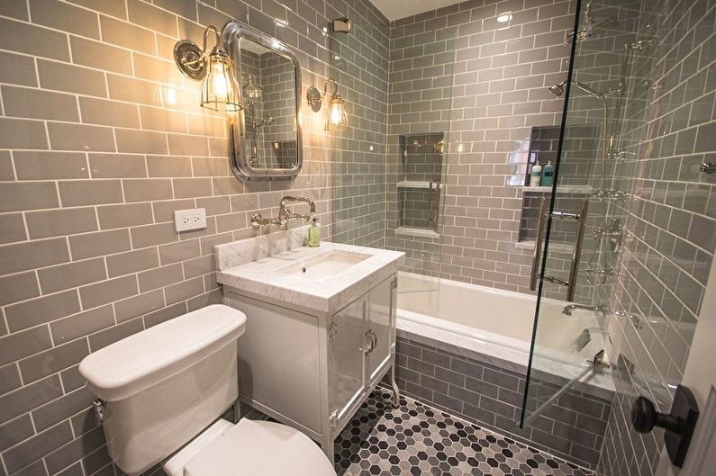 Маленькая ванная комната в стиле лофт - Дизайн интерьера