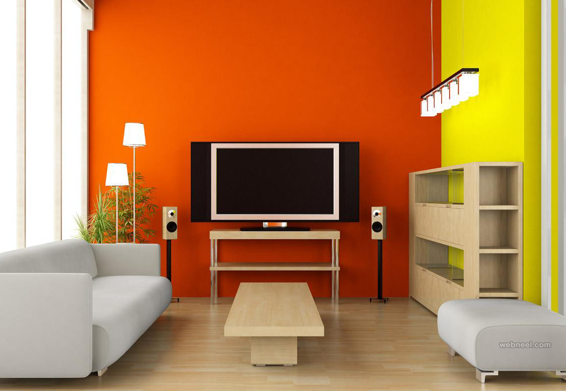 orange living room color ideas