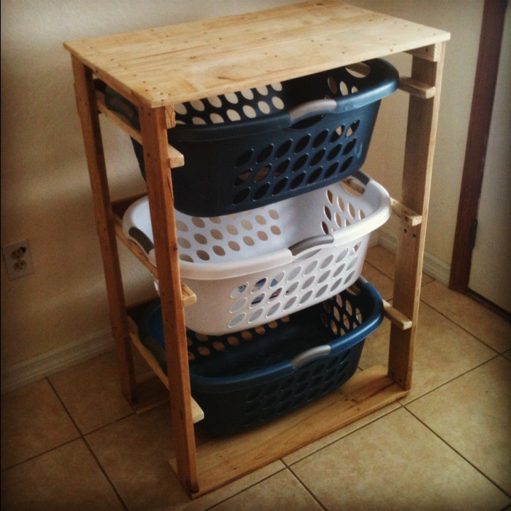 Pallet Laundry Basket Dresser