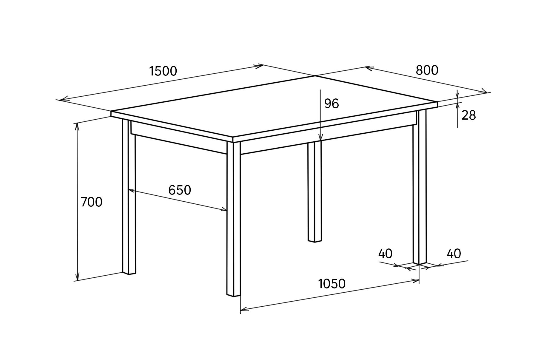 Размеры кухонного стола на 8 персон