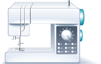 An icon image of a sewing machine