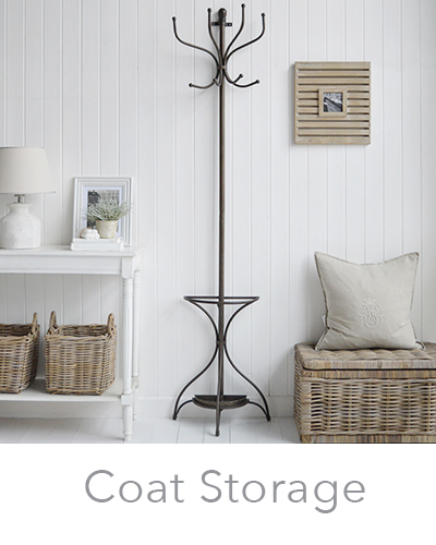 Hallway Coat Storage Furniture. Coat Stands and racks from The White Lighthouse 
