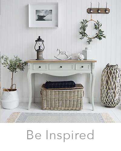 Be Inspired to decorate your hallway, ideas on how to decorate your white, New England, country, coastal, cottage or city hallways