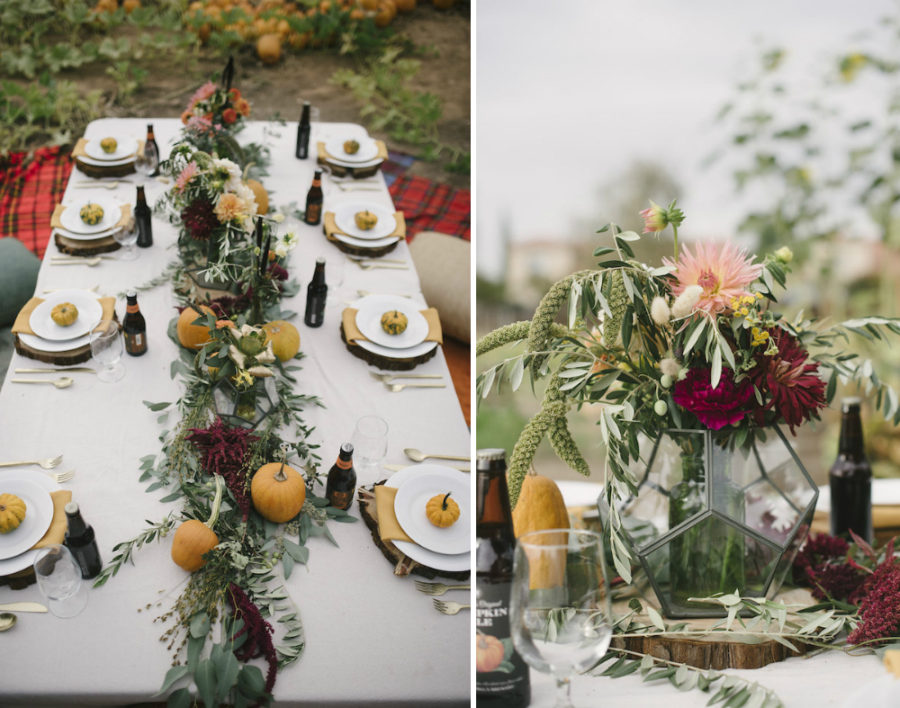 Pumpkin patch wedding table
