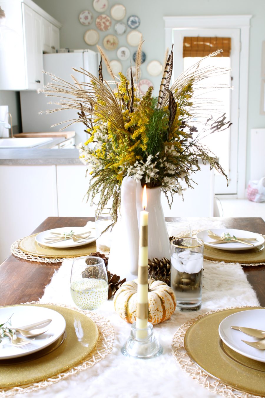 Simple Thanksgiving table decor 900x1350 Gorgeous Dining Table Fall Decor Ideas for Every Special Day in Your Life